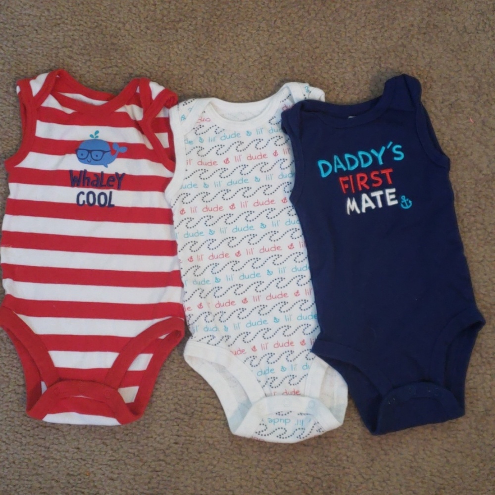 Baby boy 9 month onesies set of 3